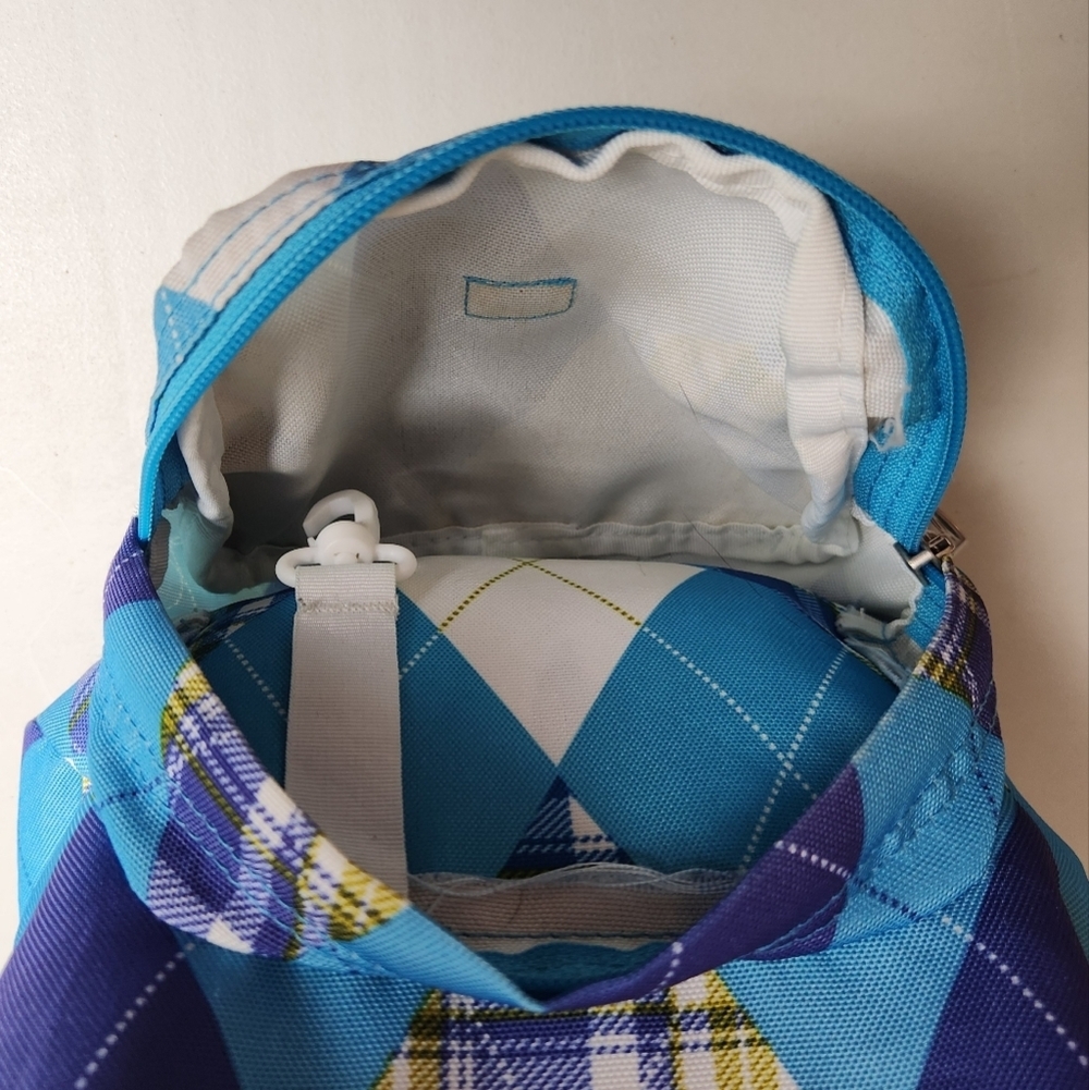 Jansport Blue Argyle Mini Backpack - Picture 8 of 9